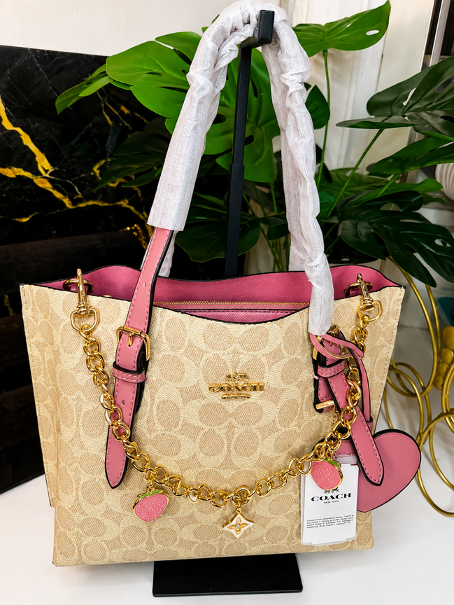 Mollie Tote Bag 25 in Signature Canvas with Charms