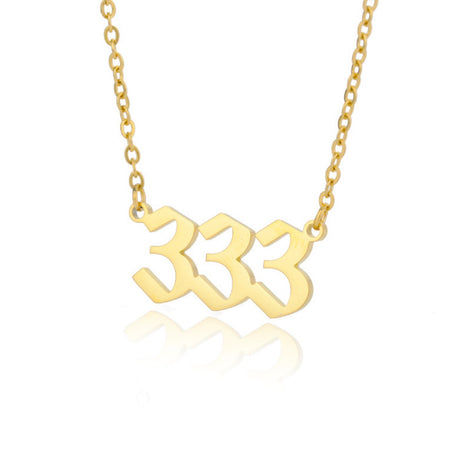 18k Gold Plated Angel Number Necklace 304 Stainless Steel