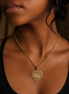 Luxe Kitty Heart Gold-Plated Stainless Steel Necklace