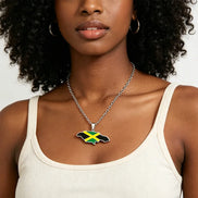Jamaica Map Necklace & Earrings set