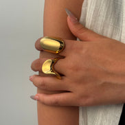 Gold Plated 18k Irregular Geometric 304 Stainless Steel Waterproof Non Tarnish