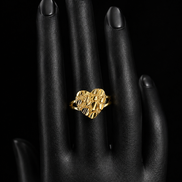 Luxe Golden Heart  Statement Ring