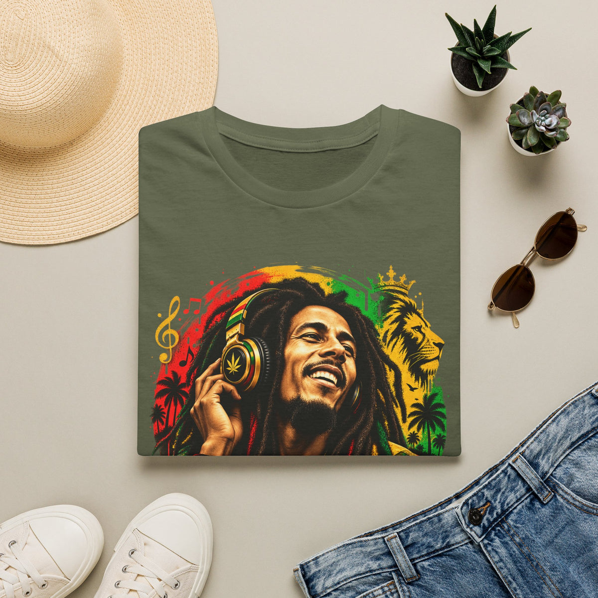 Portrait T-Shirt — Rasta Reggae Music Tee