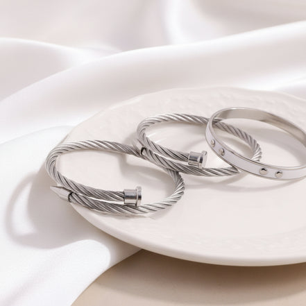 Titanium steel Bracelet Cable Nail Stainless Steel Fashion Bracelet
