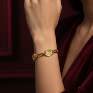 Gold Plated Kitty Charm Bracelet