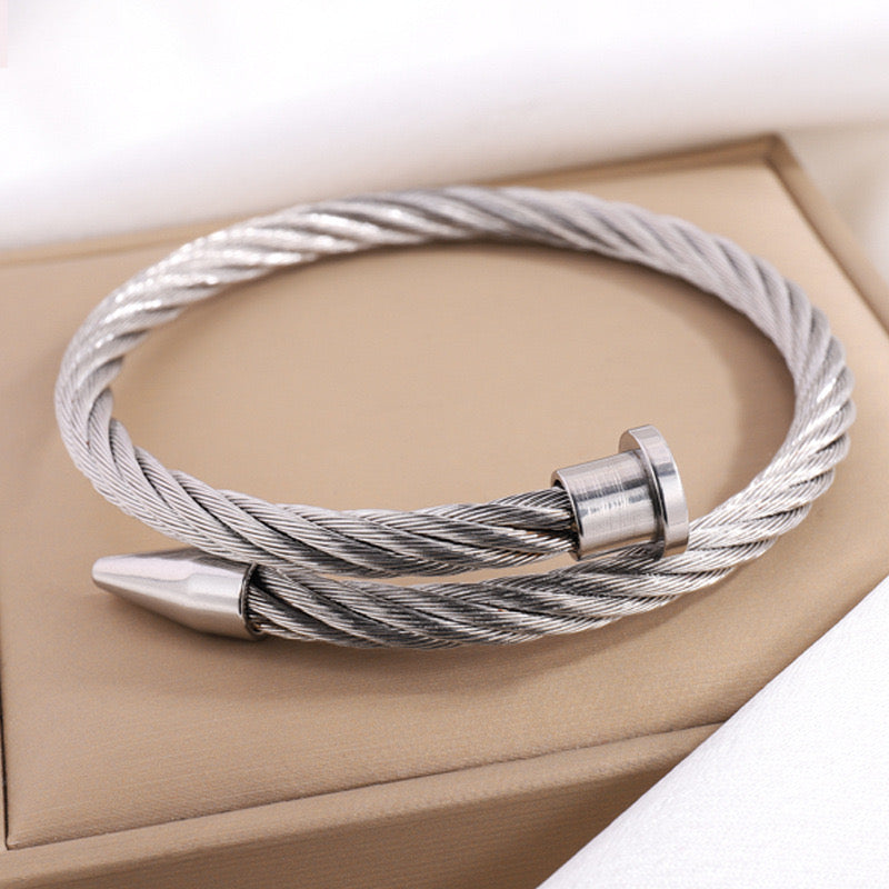 Titanium steel Bracelet Cable Nail Stainless Steel Fashion Bracelet