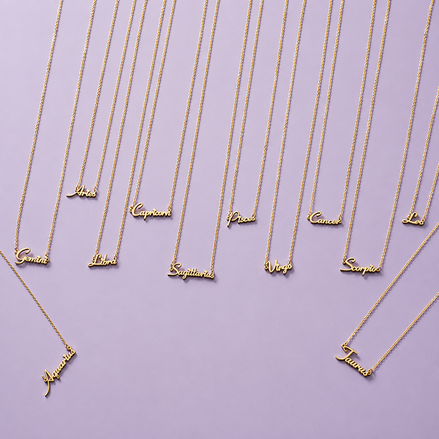 Zodiac Signs Stainless Steel necklace Waterproof Non-Tarnish(18”/20”)
