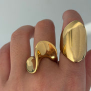 Gold Plated 18k Irregular Geometric 304 Stainless Steel Waterproof Non Tarnish