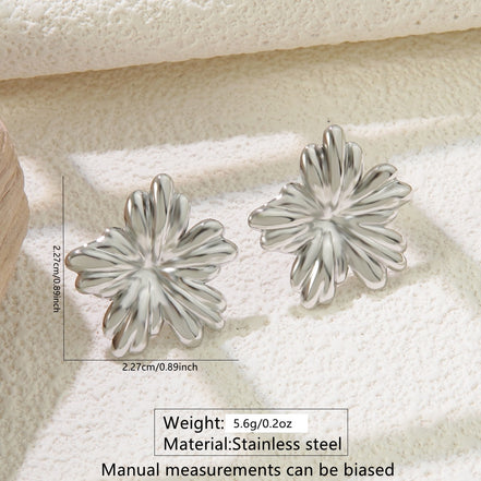 Geometric  Stone-Free Simple Classic Style  Star Commute Ear Studs