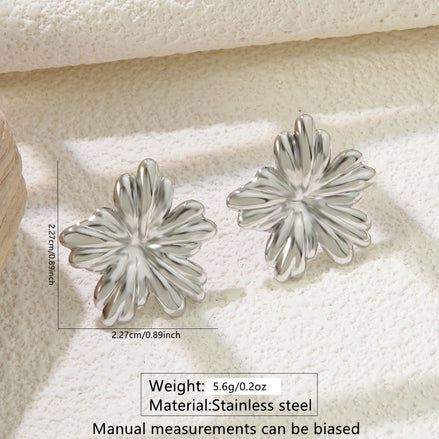 Geometric  Stone-Free Simple Classic Style  Star Commute Ear Studs