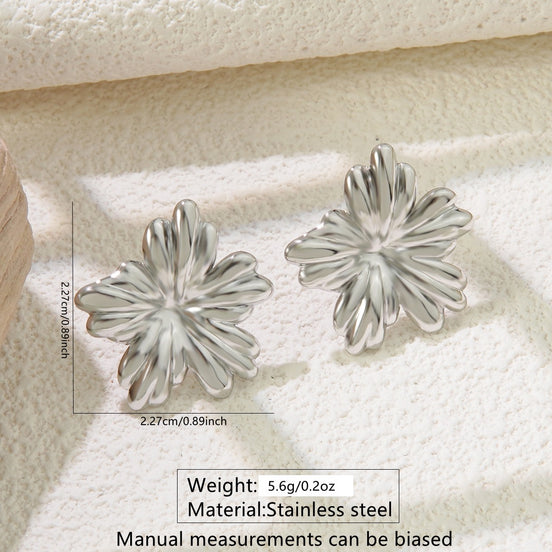 Geometric  Stone-Free Simple Classic Style  Star Commute Ear Studs