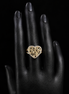 Golden Heart Radiance Statement Ring – Size 6- 9