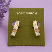Tory Burch Enamel Flowers Earrings