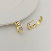Tory Burch Enamel Flowers Earrings