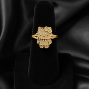 Golden Kitty Statement Nugget Ring