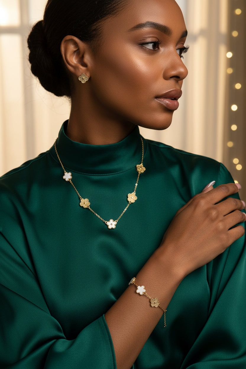 Nicole Miller New York Three Piece Clover Gold set