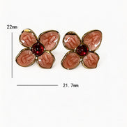 Flower Enamel Stud Earrings
