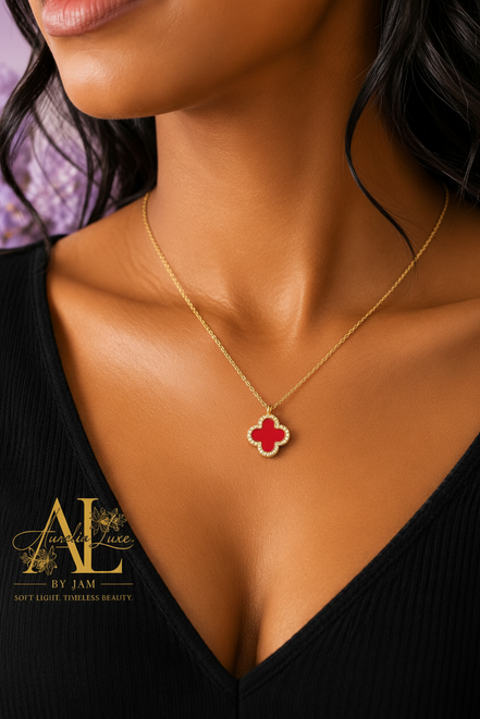 Elegant Four Leaf Clover Necklace