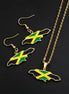 Jamaica Map Necklace & Earrings set