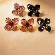 Flower Enamel Stud Earrings