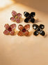 Flower Enamel Stud Earrings