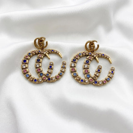 Alloy Earring With Rhinestones Stainless Steel