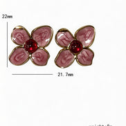 Flower Enamel Stud Earrings