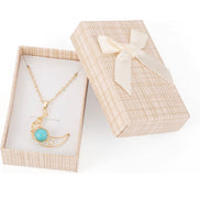 Jewelry Gift Box Set Rectangle Cardboard Paper Jewelry Boxes with Bowknot Empty Packaging Cases with Lid for Necklaces Rings Earrings Pendants Displaying