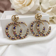 Alloy Earring With Rhinestones Stainless Steel