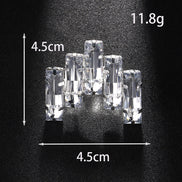 Exaggerated Geometric Women’s Ring Rhinestone Inlay
