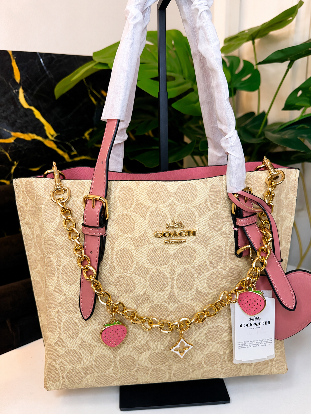 Mollie Tote Bag 25 in Signature Canvas with Charms