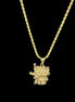 18K Gold-Plated Diamond Cut AK Kitty Nugget Necklace