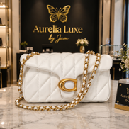 Coach Inspired Purse / Bow Sandals/ White Matching Sets