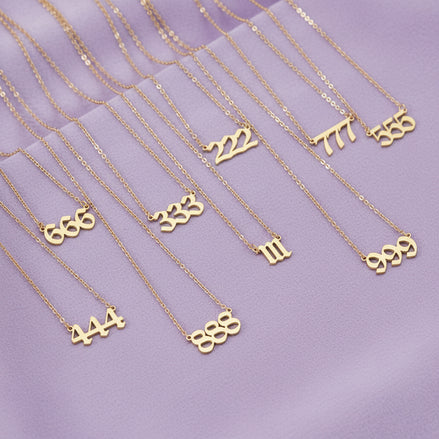 18k Gold Plated Angel Number Necklace 304 Stainless Steel