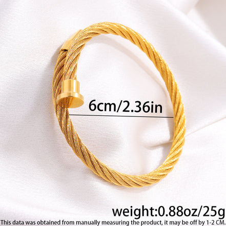 Titanium Steel Bracelet Cable Nail Stainless Steel