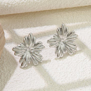 Geometric  Stone-Free Simple Classic Style  Star Commute Ear Studs