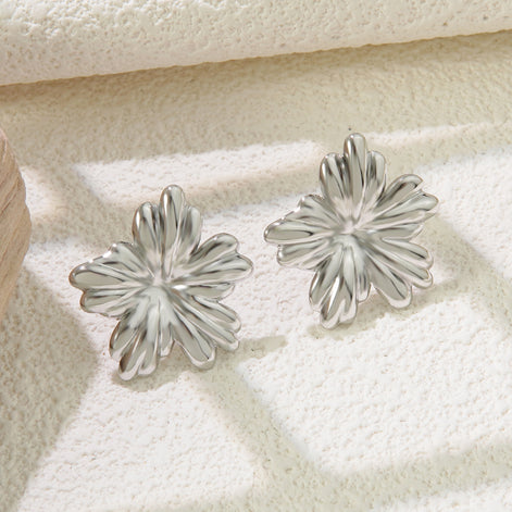 Geometric  Stone-Free Simple Classic Style  Star Commute Ear Studs