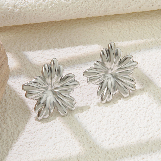 Geometric  Stone-Free Simple Classic Style  Star Commute Ear Studs