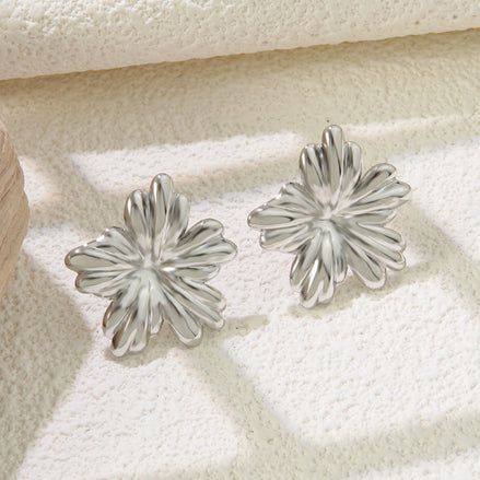 Geometric  Stone-Free Simple Classic Style  Star Commute Ear Studs