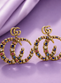 Alloy Earring With Rhinestones Stainless Steel