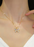 18k Gold Plated Stainless Steel 304 Butterfly Lip Chain Earrings Necklace