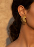 Fan-shaped Stud Earrings Titanium Steel