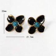 Flower Enamel Stud Earrings