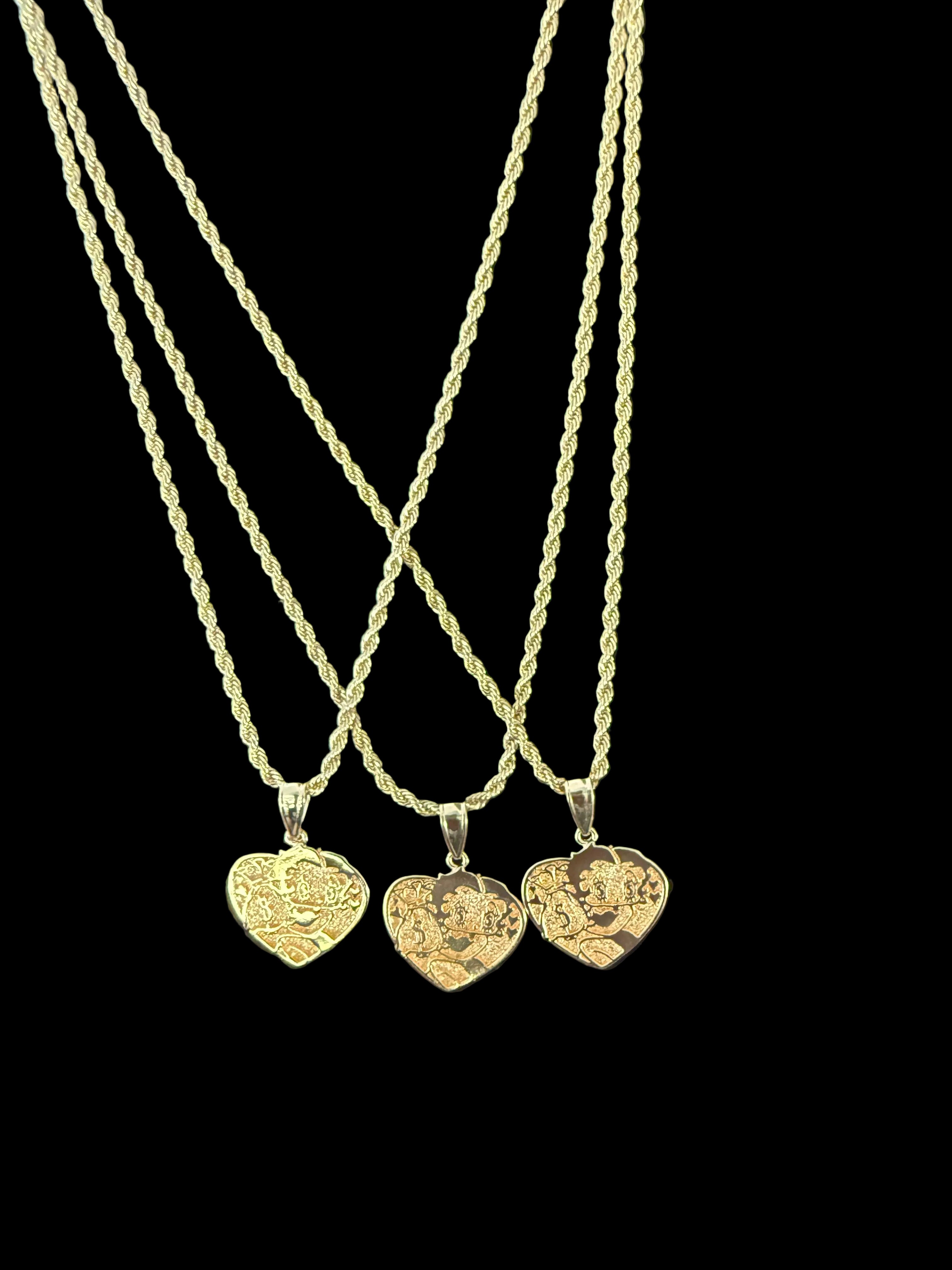 Betty Boo 18K Gold-Plated Heart Pendant Necklace